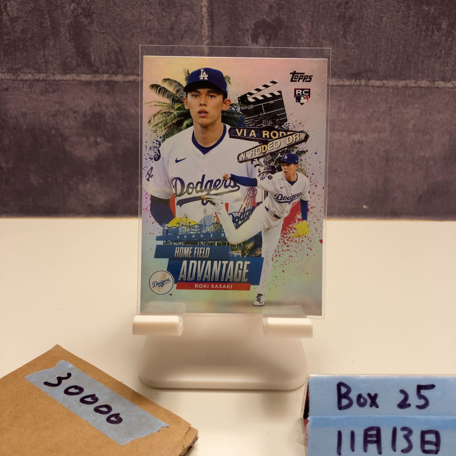 2025 Topps 佐々木朗希 Roki Sasaki ロサンゼルスドジャース Home Field Advantage RC ルーキー Rookie カード
