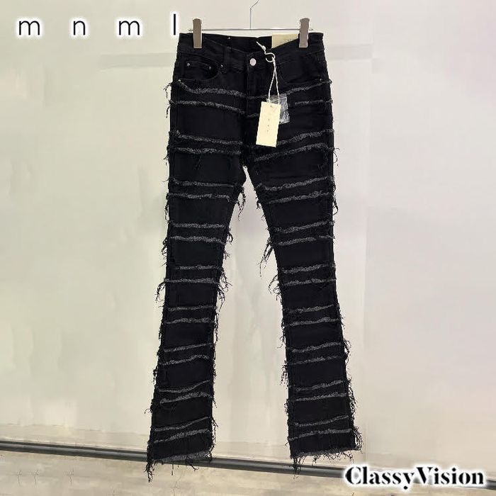 eyden着用】【エイデン着用】mnml X597 スキニーフレアデニムパンツ