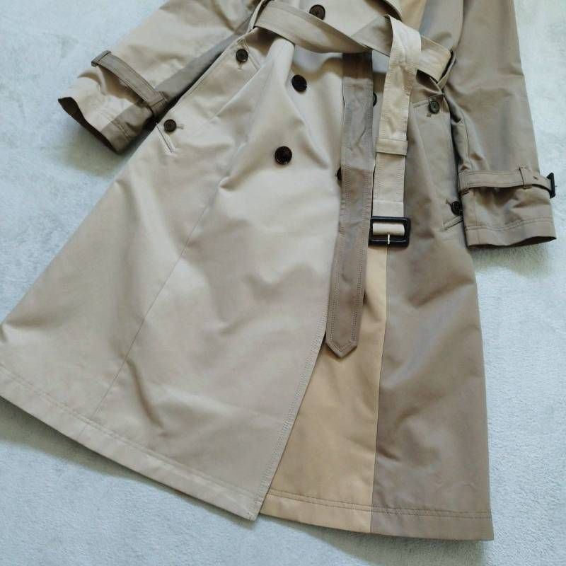 LOVELESS トーナルブロック トレンチコート ロング Aライン スプリング