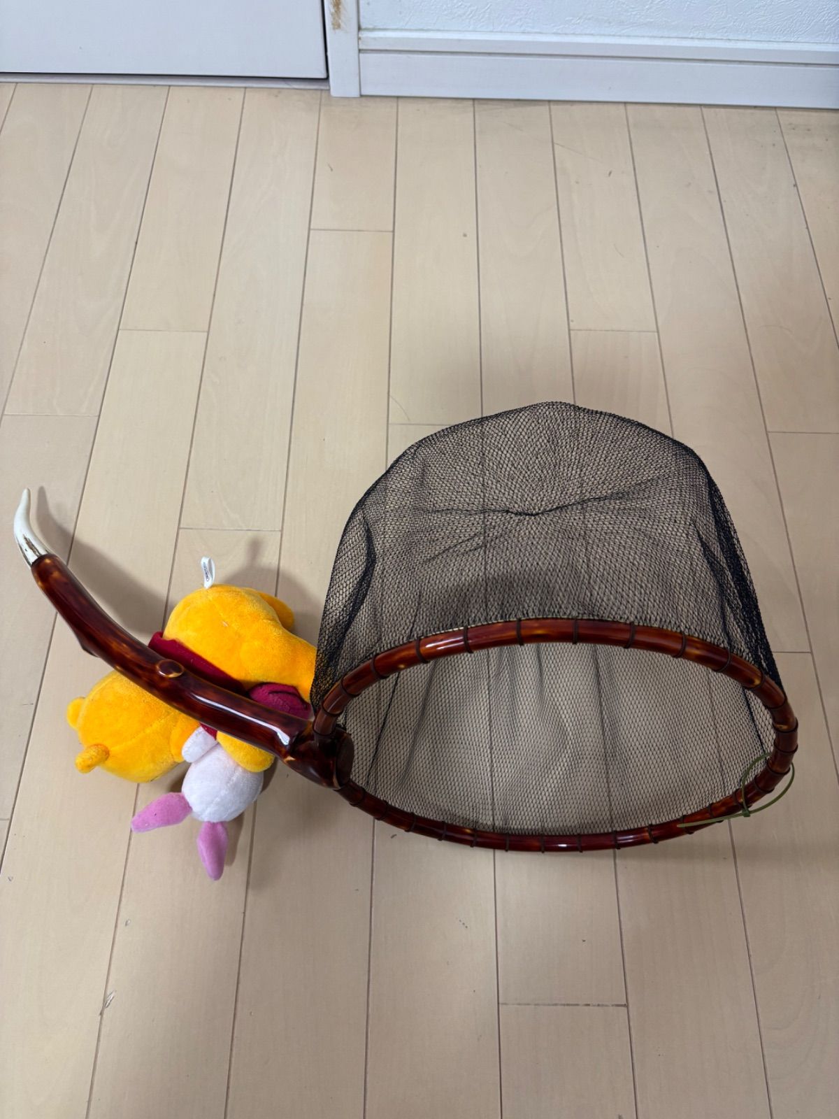 新作渓流タモAB級 ※吉田漁網3mm目手すき替網付(径24C)No.82422AB