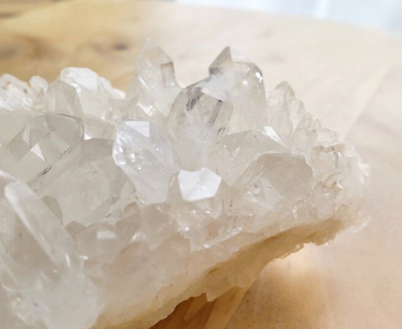  自然の結晶美‼〖水晶～Clear Quartz～ クラスター〗 鍵置き 置物 インテリア小物