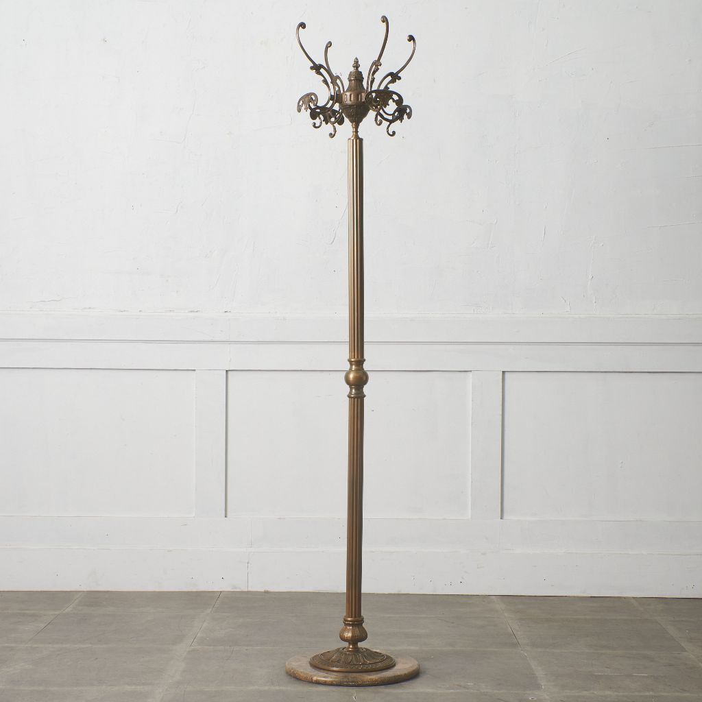 【アンティーク】真鍮製ポールハンガー コートハンガー 帽子掛け 店舗什器 真鍮ウォールハンガー35 洋服掛け 壁掛ハンガー 店舗什器 コート