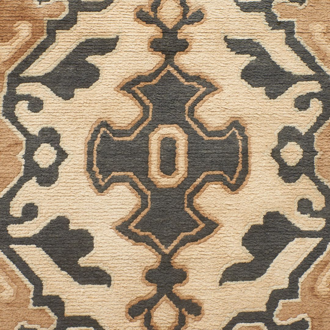 赤穂緞通 手織り 絨毯 十字唐草 W1830xD940 木綿 段通 敷物 リビング