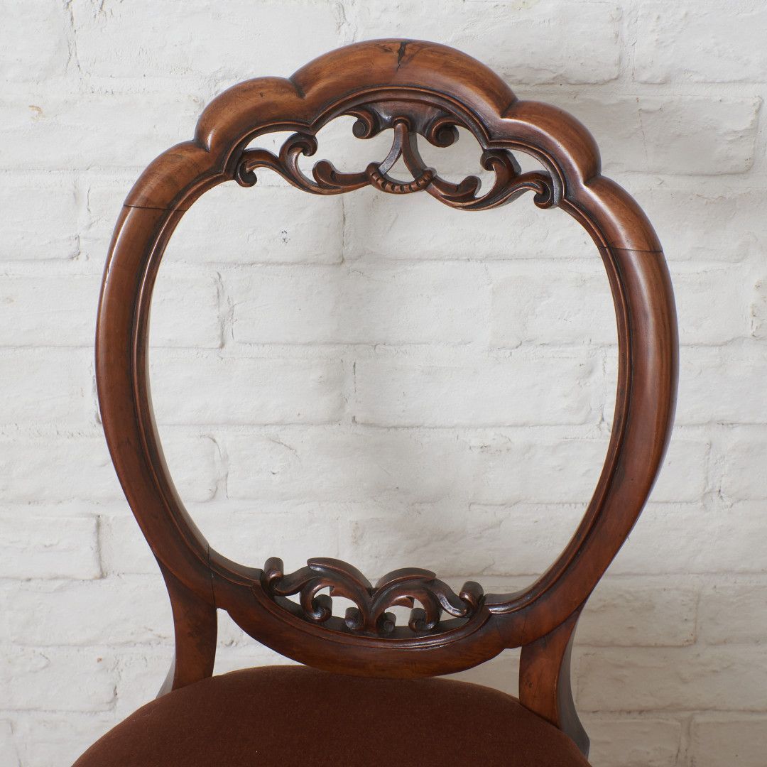 西洋 クラシック バルーンバックチェア サロンチェア 猫脚 ダイニング