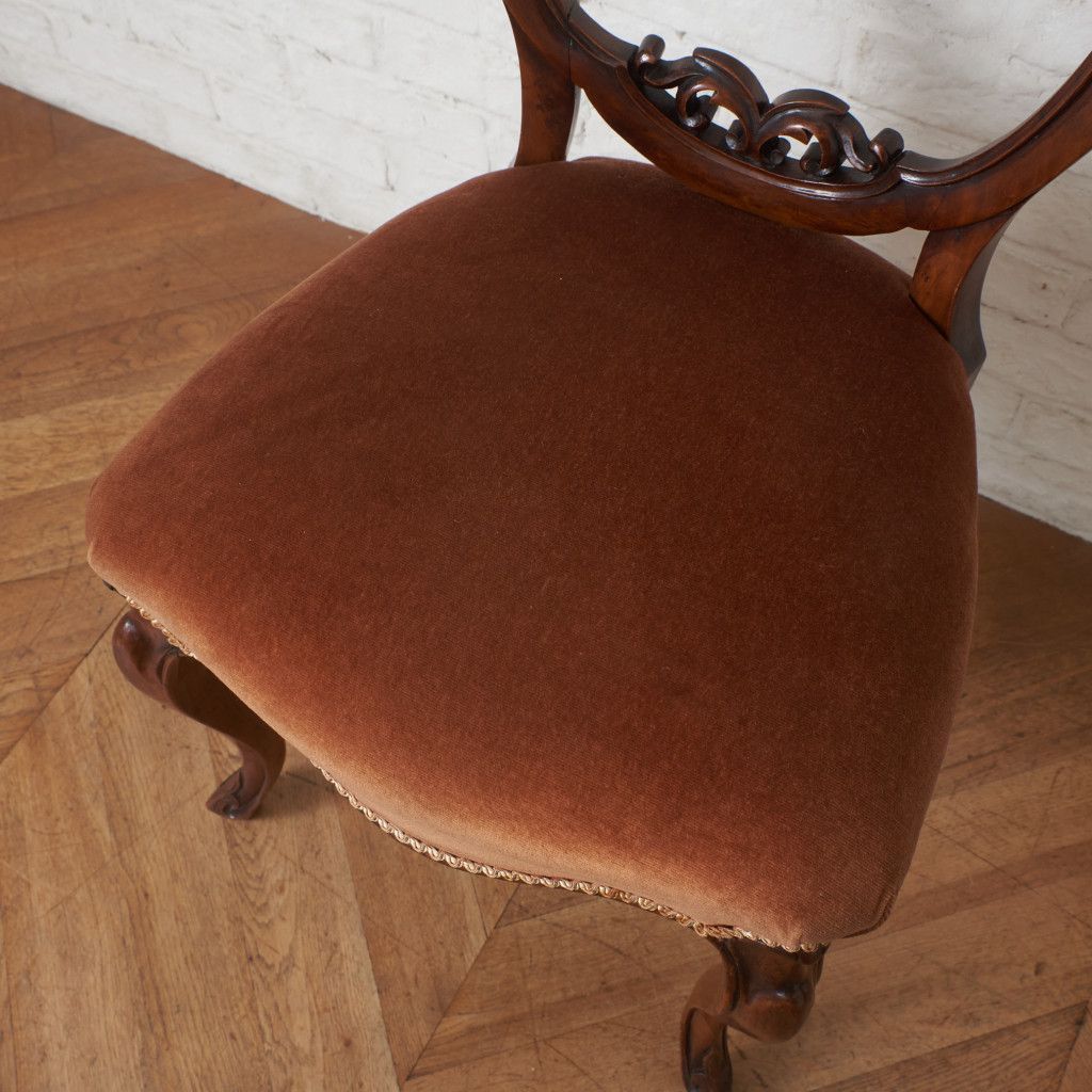 西洋 クラシック バルーンバックチェア サロンチェア 猫脚 ダイニング