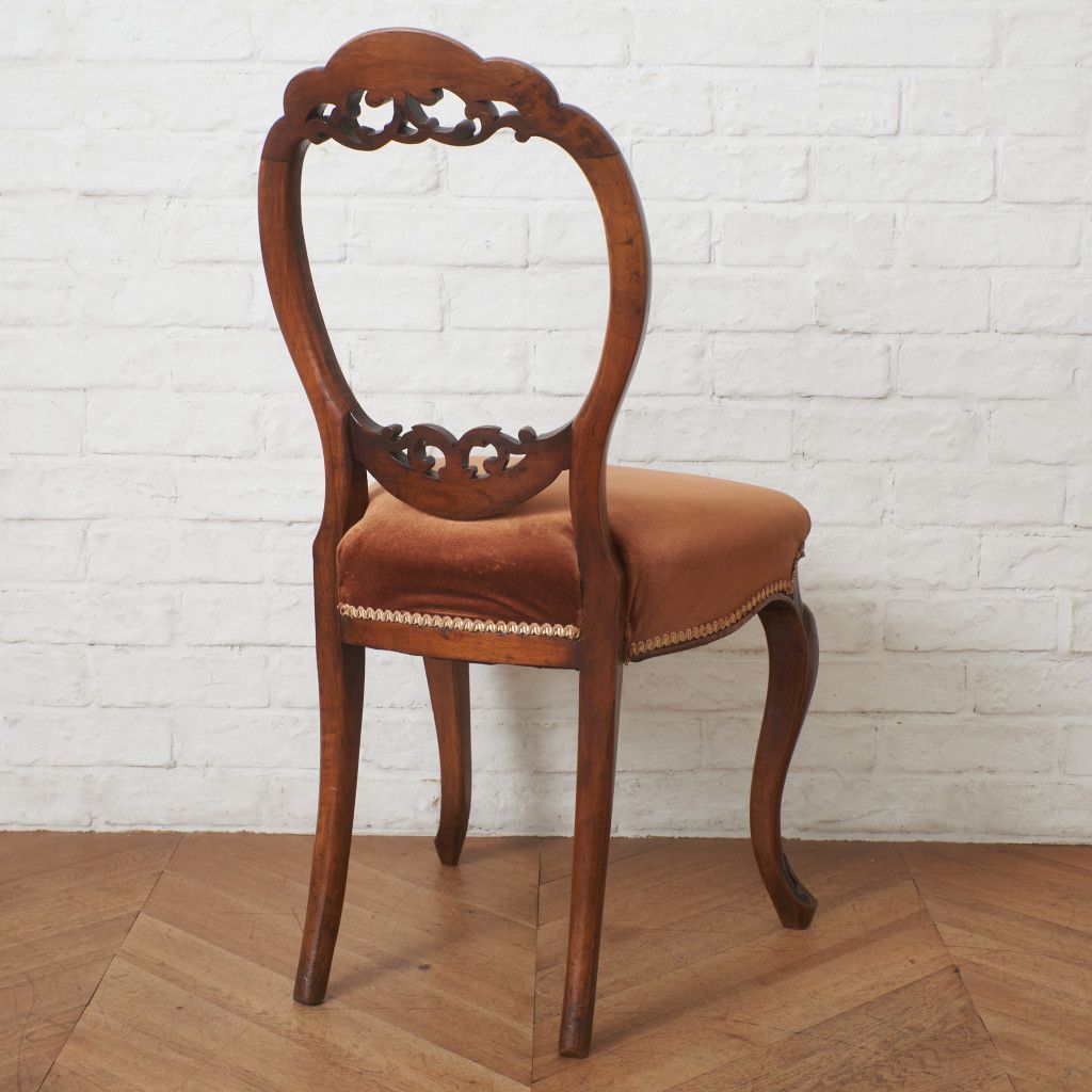 西洋 クラシック バルーンバックチェア サロンチェア 猫脚 ダイニング