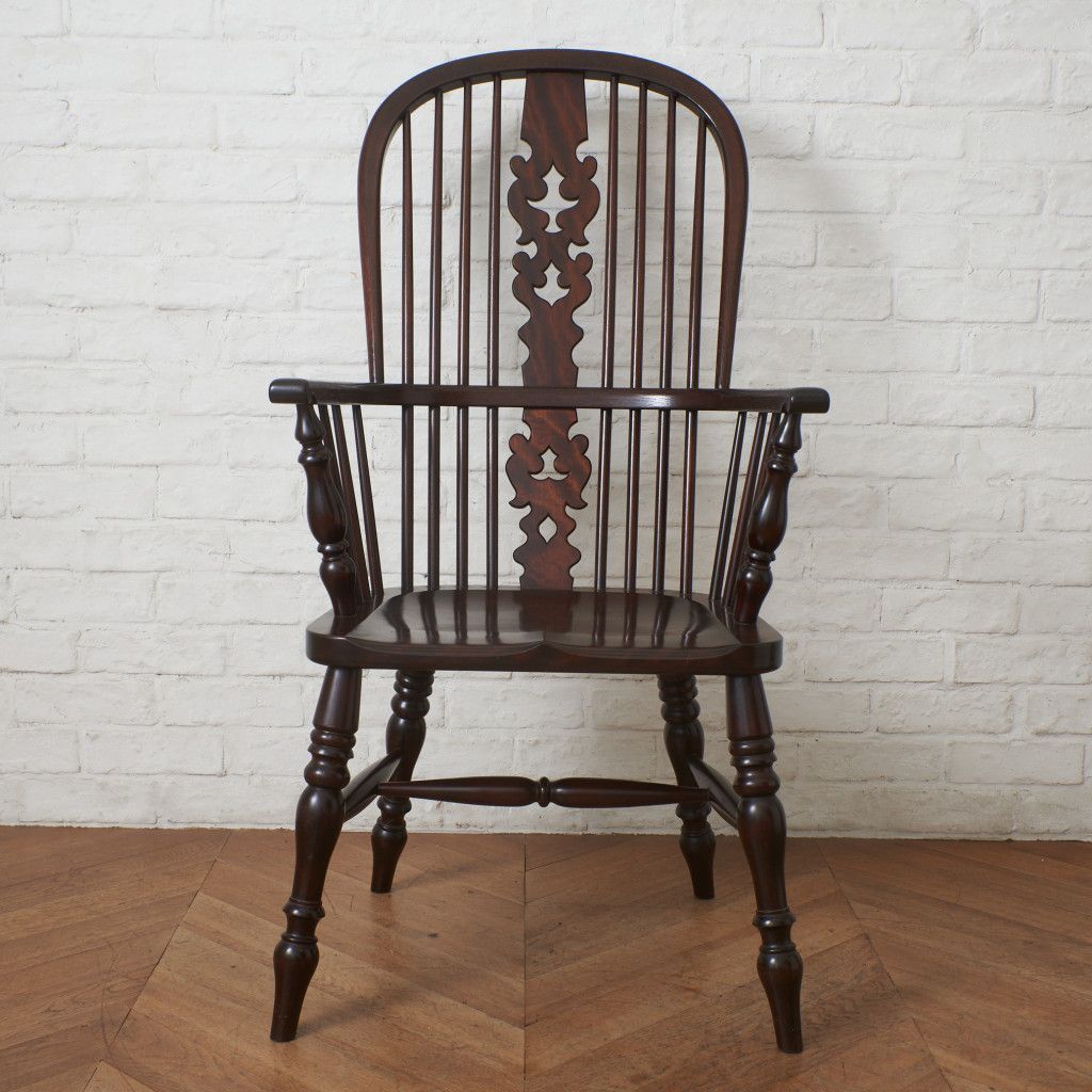 松本民芸家具 チェア② ミズメザクラ 無垢 木製の椅子　A22 定価19万 松本民芸家具 #44A型 ウィンザーチェア 刻印有 アームチェア