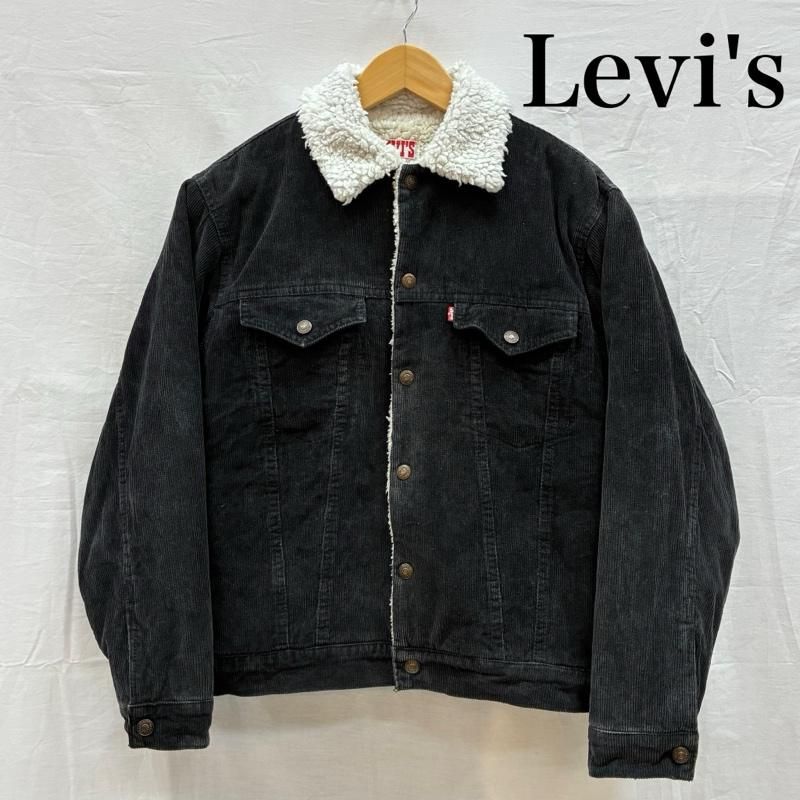 リーバイス 80s USA製 ブラック コーデュロイ 裏ボア シェルパ