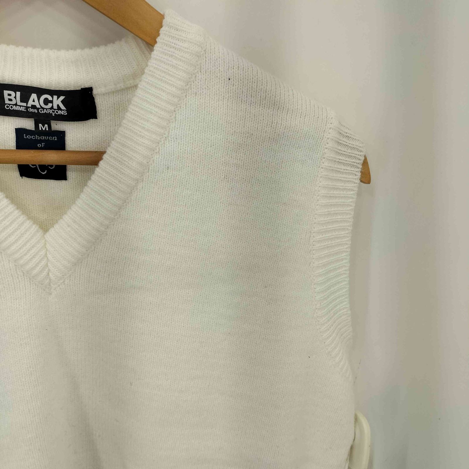 ブラックコムデギャルソン　ベスト　白　M ブラックコムデギャルソン BLACK COMME des GARCONS 21SS LOCHAVEN of