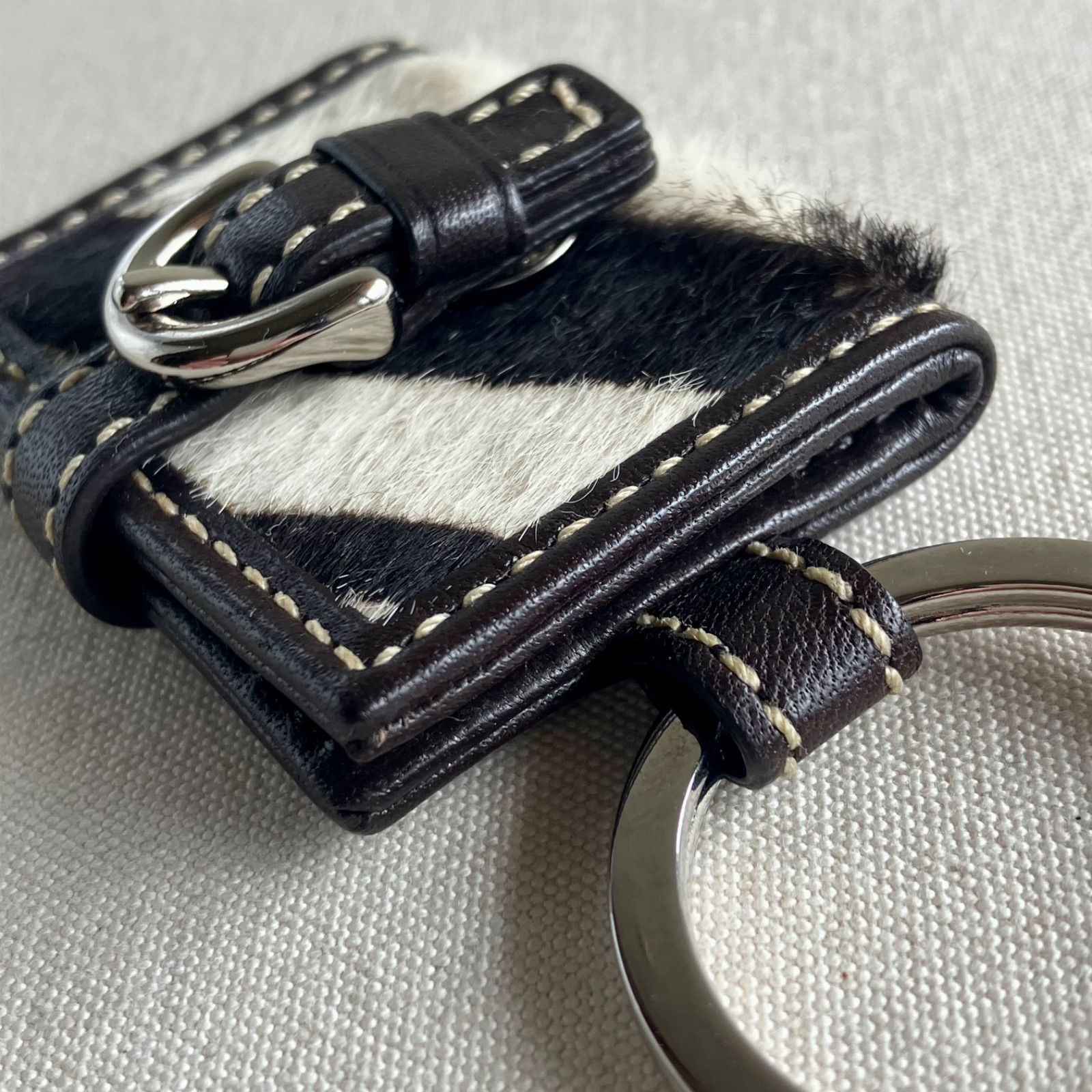 RARE Coach Vintage Haircalf With Zebra Picture Mini Photo Frame