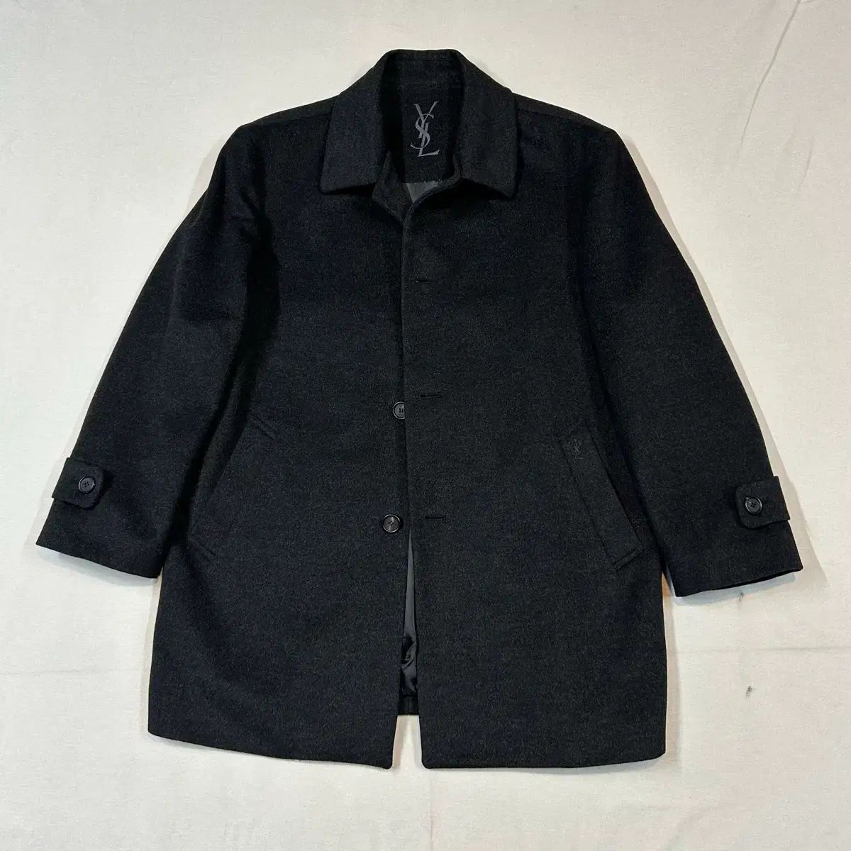 L) YSL イヴ・サンローラン ウール Mサイズ コート ジャケット