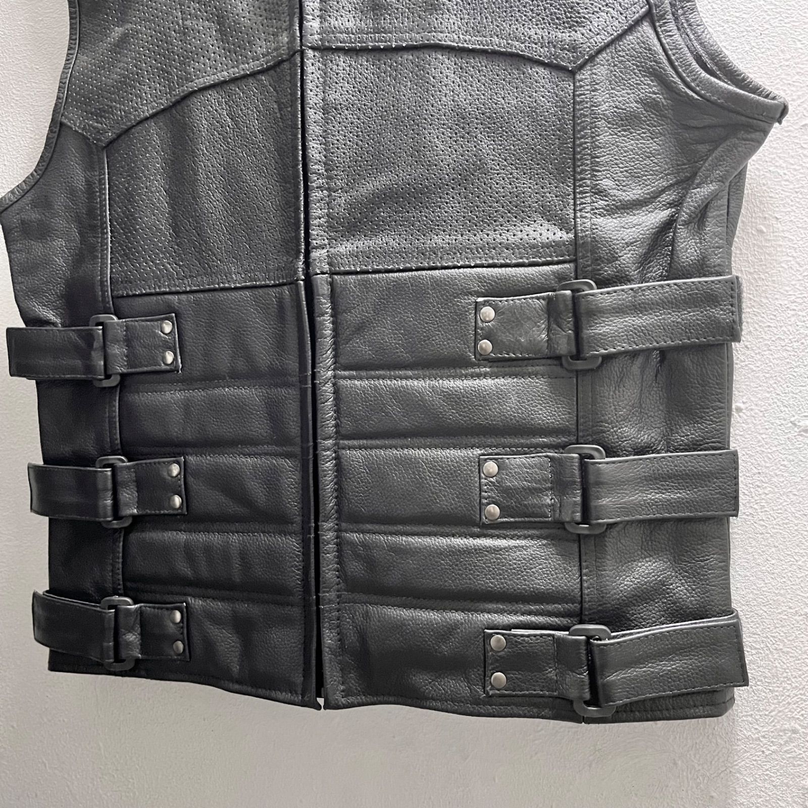 Vintage 90s レザーベスト ボンテージ ライダース ヴィンテージ 本革 