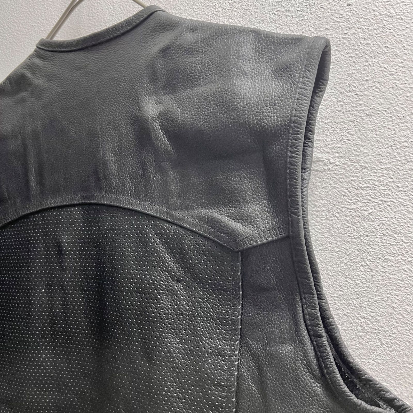 Vintage 90s レザーベスト ボンテージ ライダース ヴィンテージ 本革 