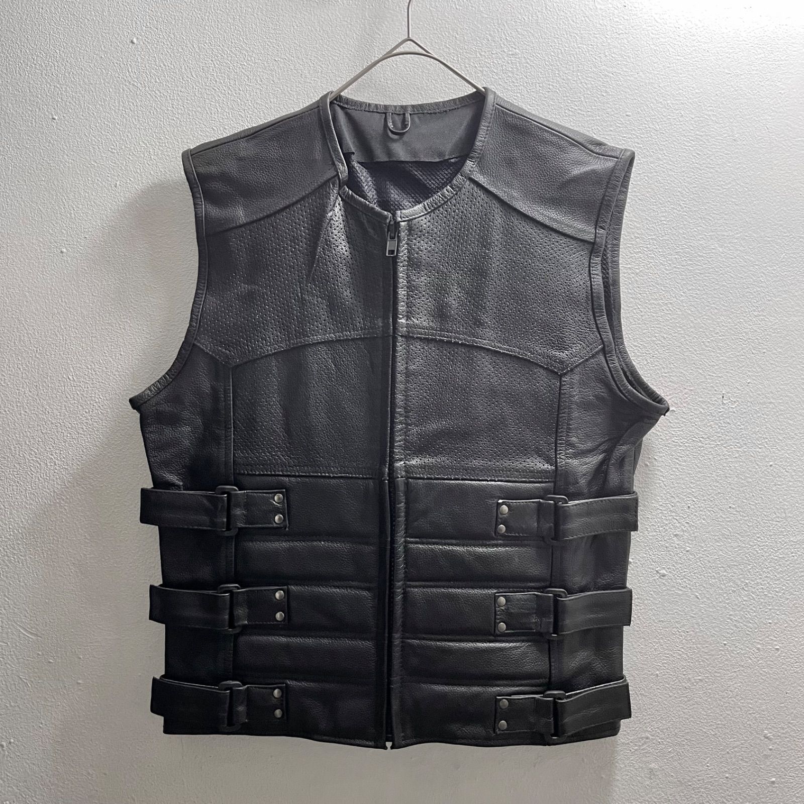 Vintage 90s レザーベスト ボンテージ ライダース ヴィンテージ 本革