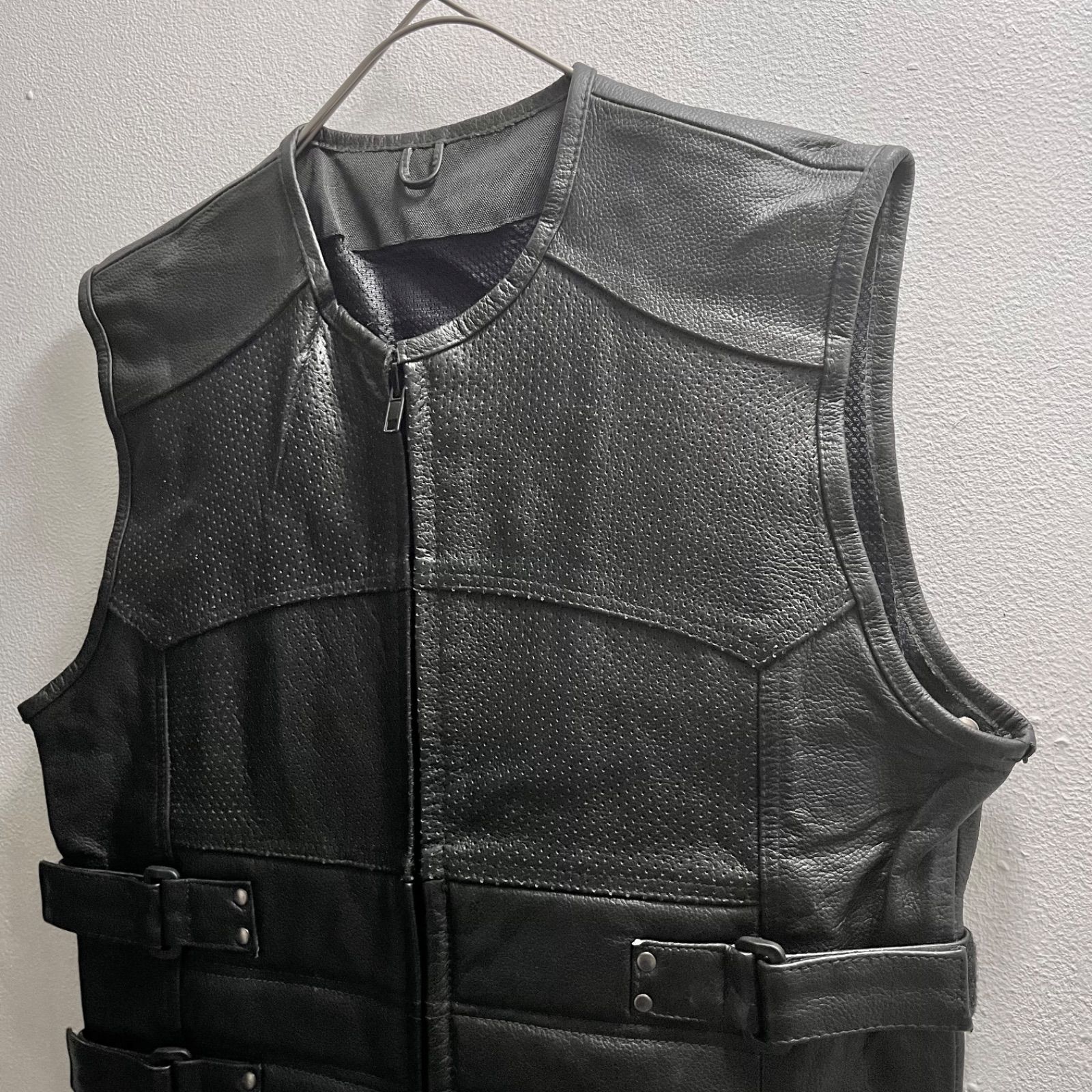 Vintage 90s レザーベスト ボンテージ ライダース ヴィンテージ 本革 