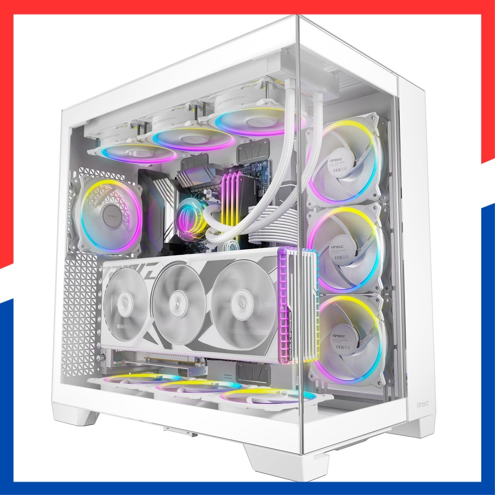 【人気商品】E-ATX フルタワーケース Constellation C8 White ピラーレス式フロント・サイドガラスパネル