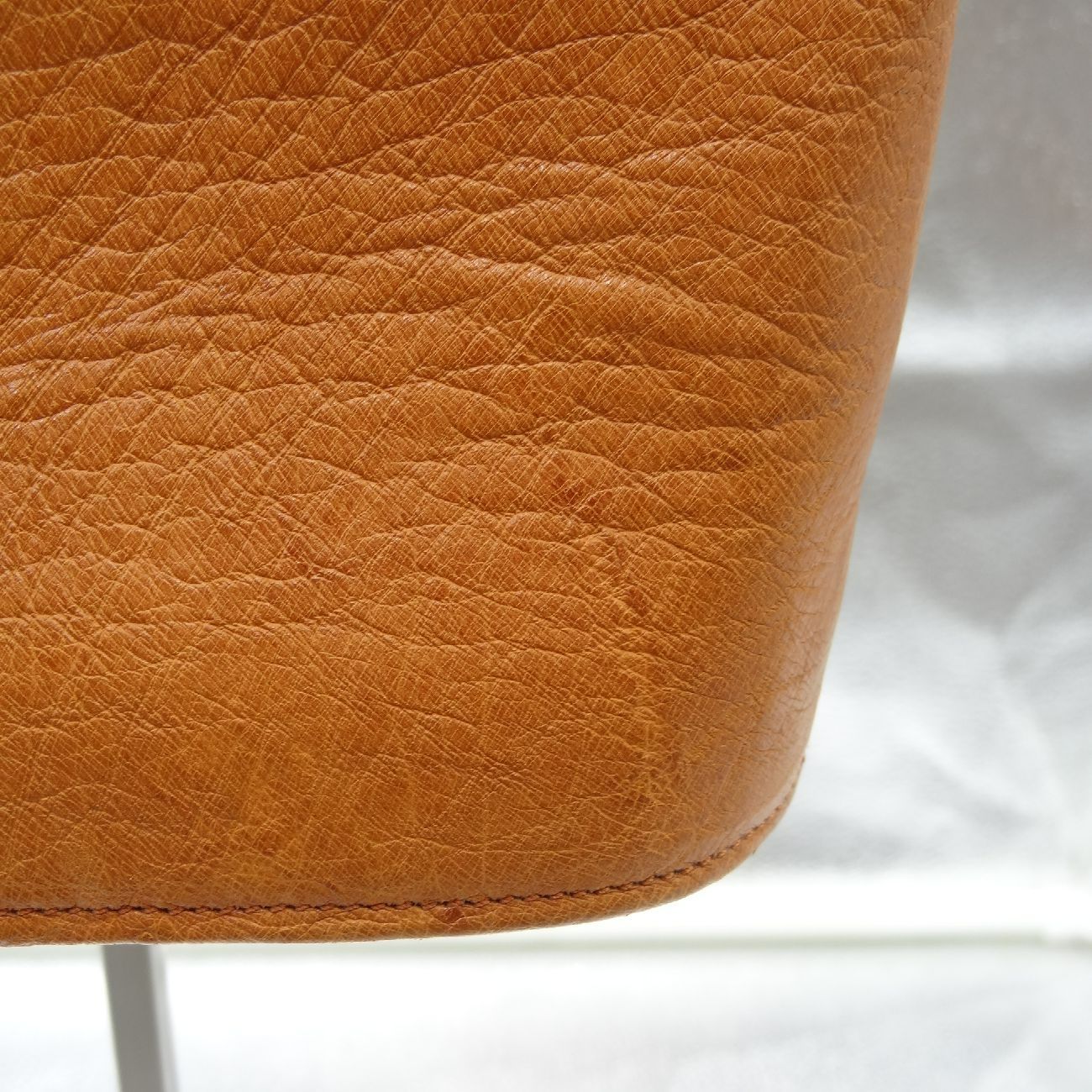 JRA オーストリッチ ハンドバッグ ブラウン系 レディース レザー