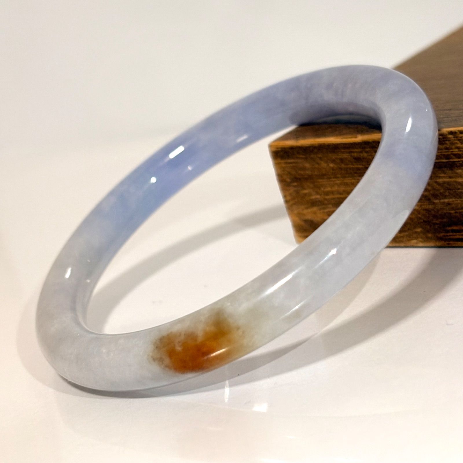 天然翡翠 バングル 紫と黄 約56.5mm - メルカリ