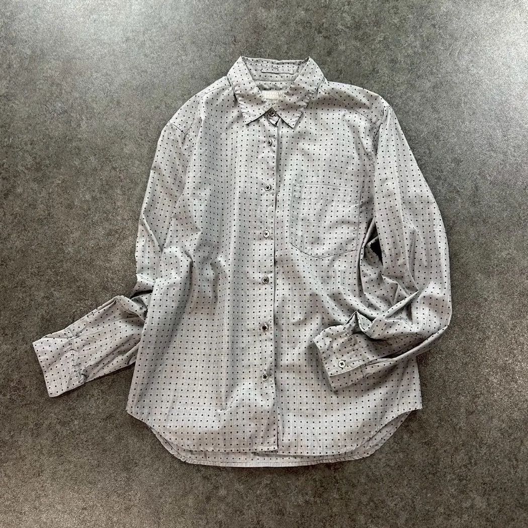 日本製 MHL. MARGARET HOWELL マーガレットハウエル 長袖シャツ ドット