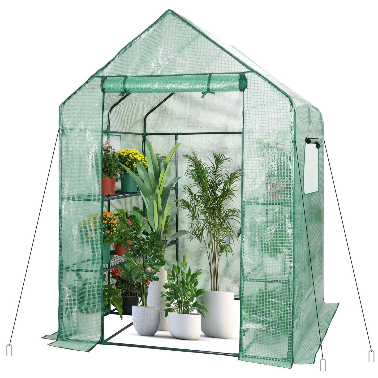 新品 ビニールハウス 家庭用 ビニール温室 小型 家庭菜園 寒さ/霜/雨