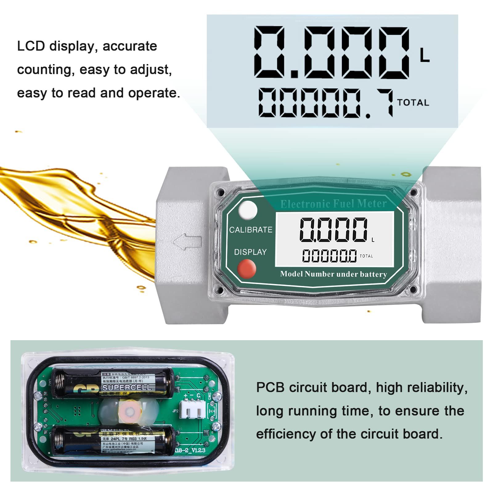 新品 デジタル流量計 タービン流量計 高精度±1％ 瞬時/積算流量計測可能 ステンレス鋼 水/燃料/ガソリン/ディーゼル/灯油/メタノール 流量計測（1.5インチメーター）  - メルカリ ACMEER 4 デジタルガソリン燃料ガソリンオイル流量計 燃料計ポンプ流量計高精度1％燃料流量計 軽油用軽油灯油測定ディーゼル (