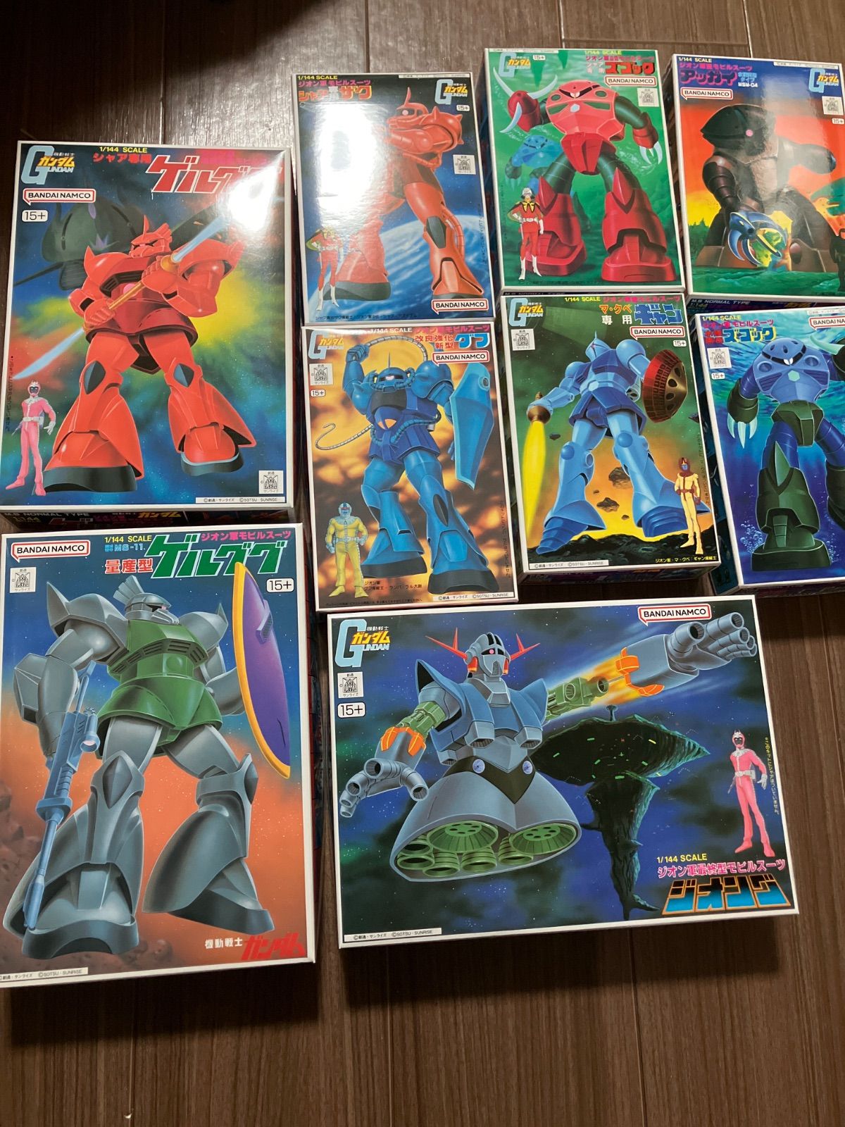 旧キット ガンプラ ジオン軍9箱セット バンダイ シャア専用 ザク