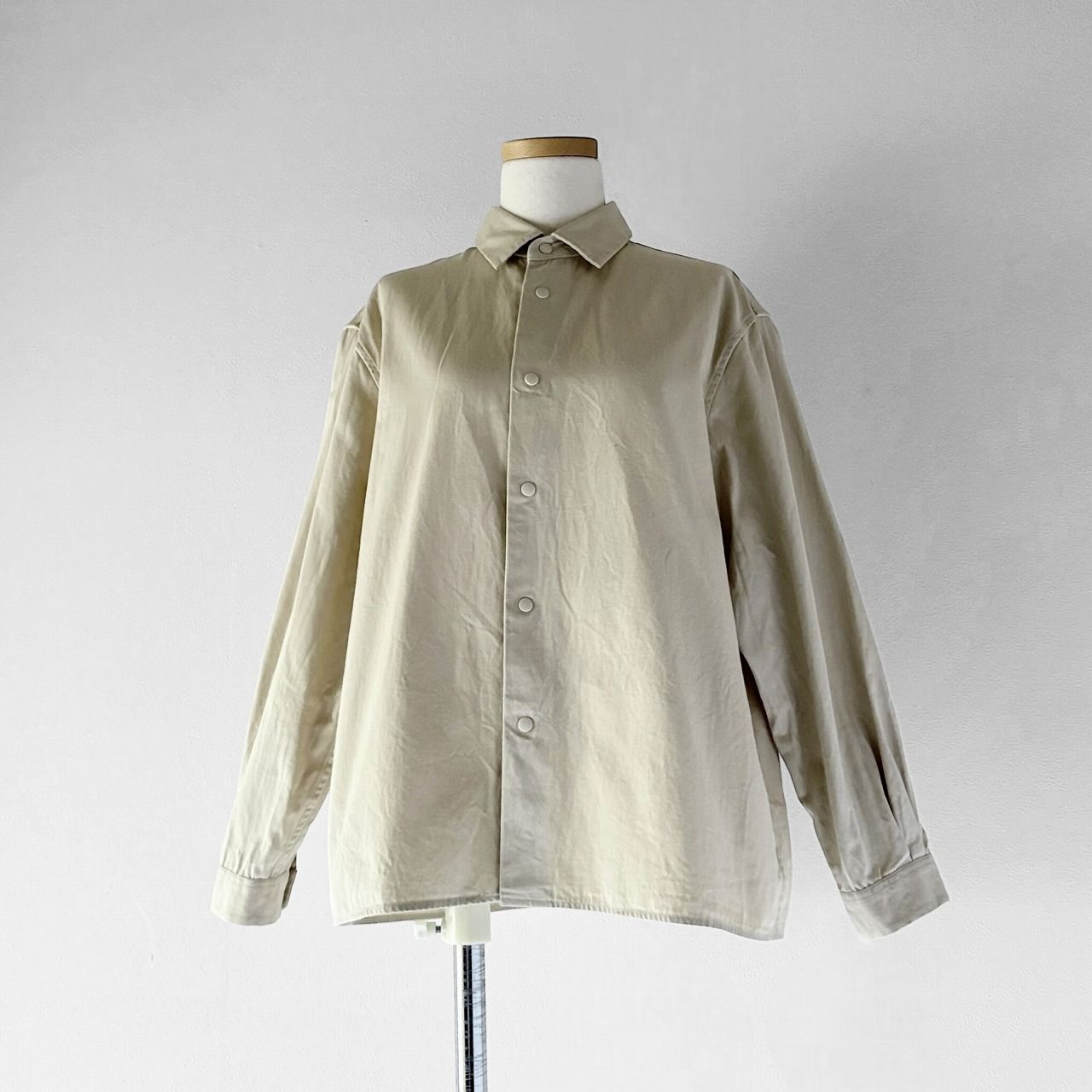 YAECA ヤエカ / COMFORT SHIRT 69105 長袖 スクエアカット 無地 