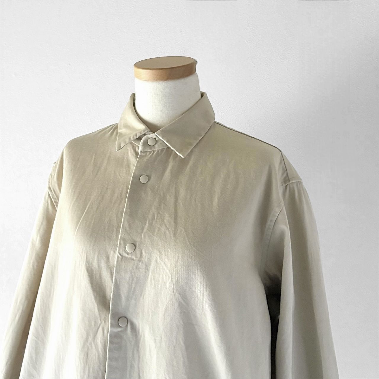 YAECA ヤエカ / COMFORT SHIRT 69105 長袖 スクエアカット 無地 