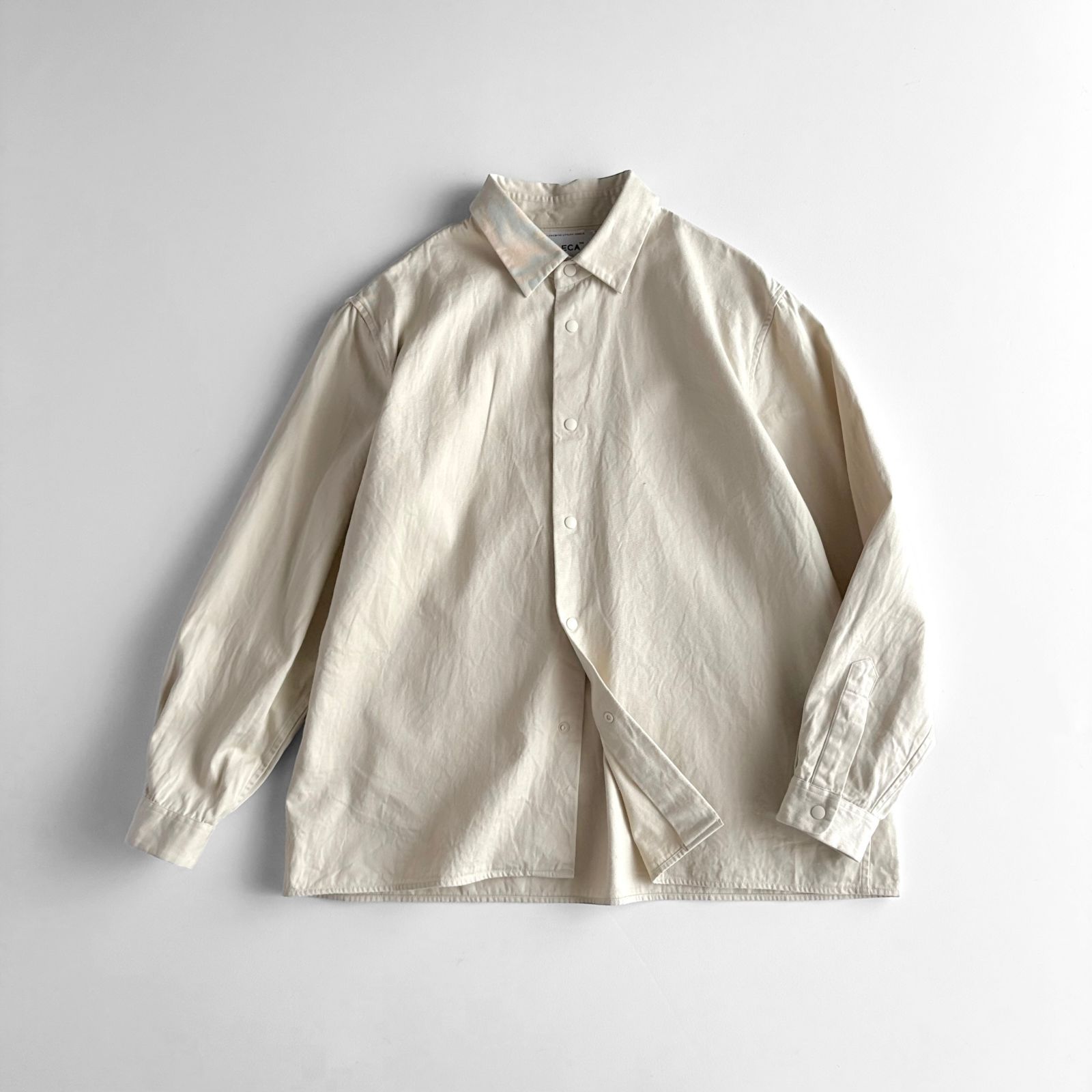 YAECA ヤエカ / COMFORT SHIRT 69105 長袖 スクエアカット 無地 