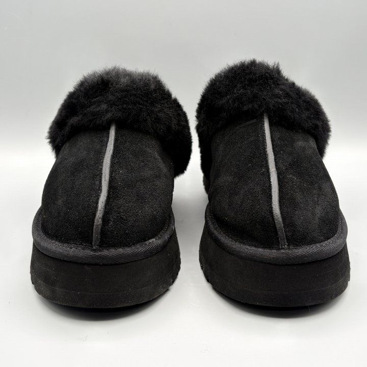 UGG モコモコサンダル ブラック USA8/JP25cm ディスケット レディース