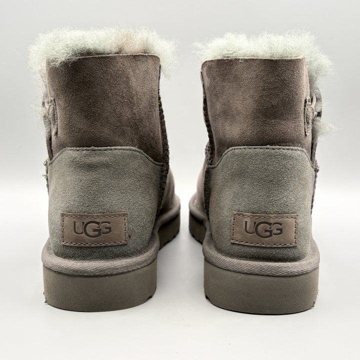 UGG ムートンブーツ グレー USA5/JP22cm ミニベイリーボタンII