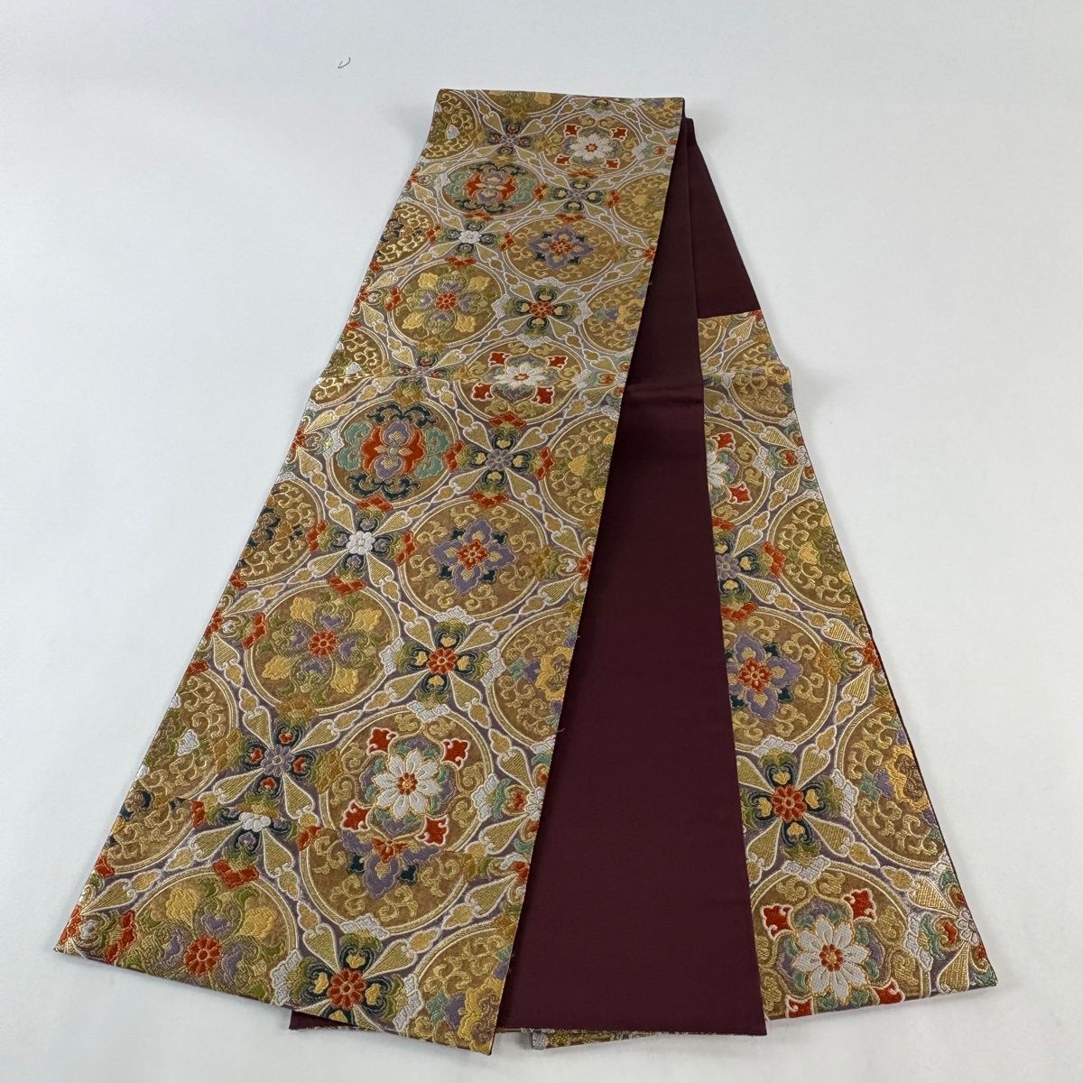 作り帯袋帯 二重太鼓 色紙 華文 金糸 箔 二部式帯 F096 - メルカリ 【