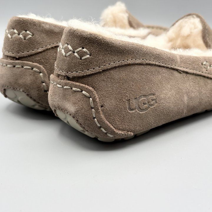 UGG モカシンスリッポン ムートンシューズ スレート USA5/JP22cm