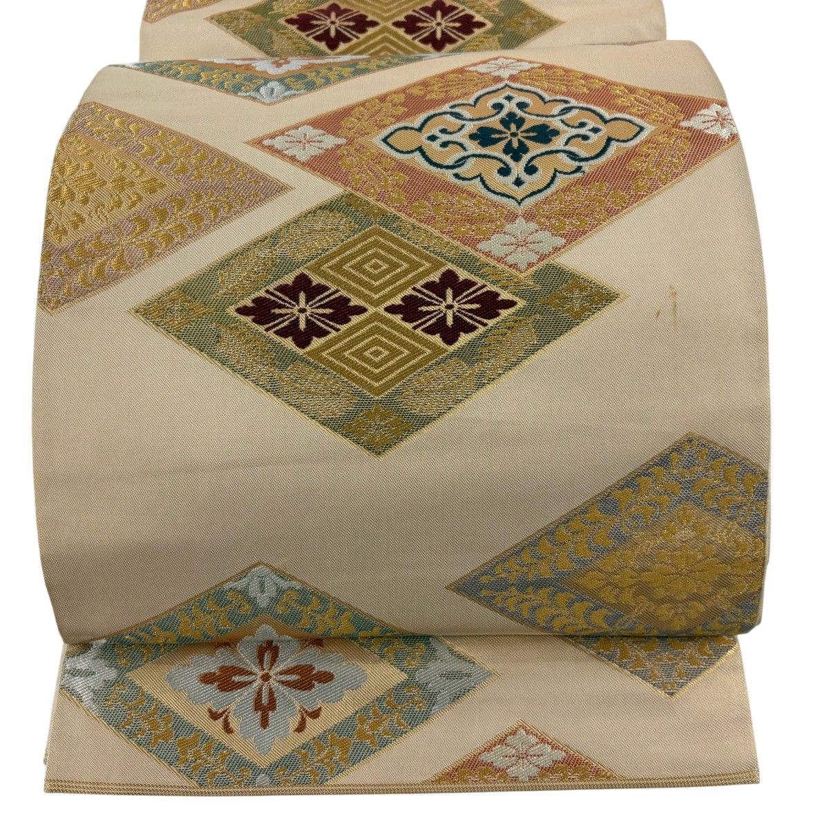 508my41◇川島織物 花菱繋ぎ 宝相華 花唐草 金糸 六通 本袋帯◇美品 508my41◇川島織物 花菱繋ぎ 宝相華 花唐草 金糸 六通 本袋帯