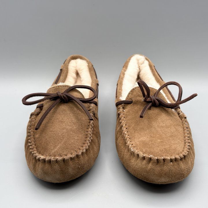 UGG モカシンスリッポン ムートンシューズ チェスナット USA6/JP23cm