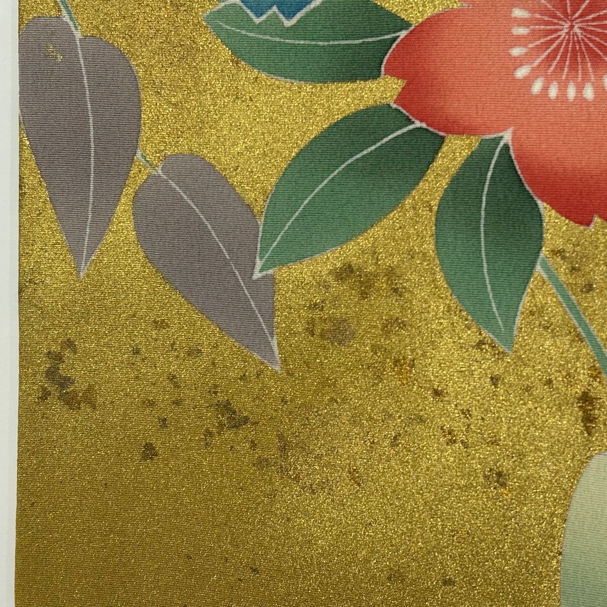 振袖 身丈162.5cm 裄丈68cm L 袷 牡丹 桜 金彩 黄土色 正絹 秀品