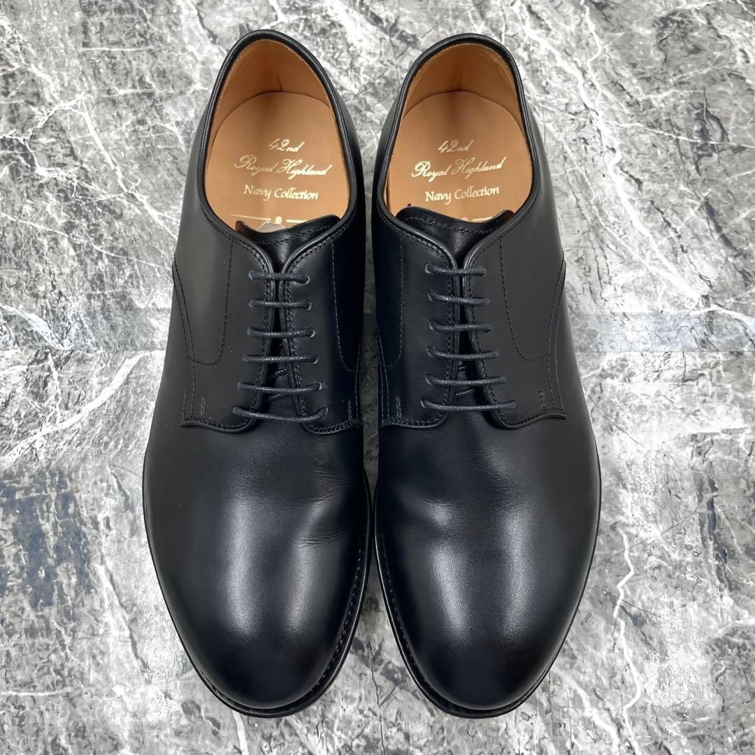 極美品】 42ND ロイヤルハイランド 革靴 43 カーフレザー ブラック