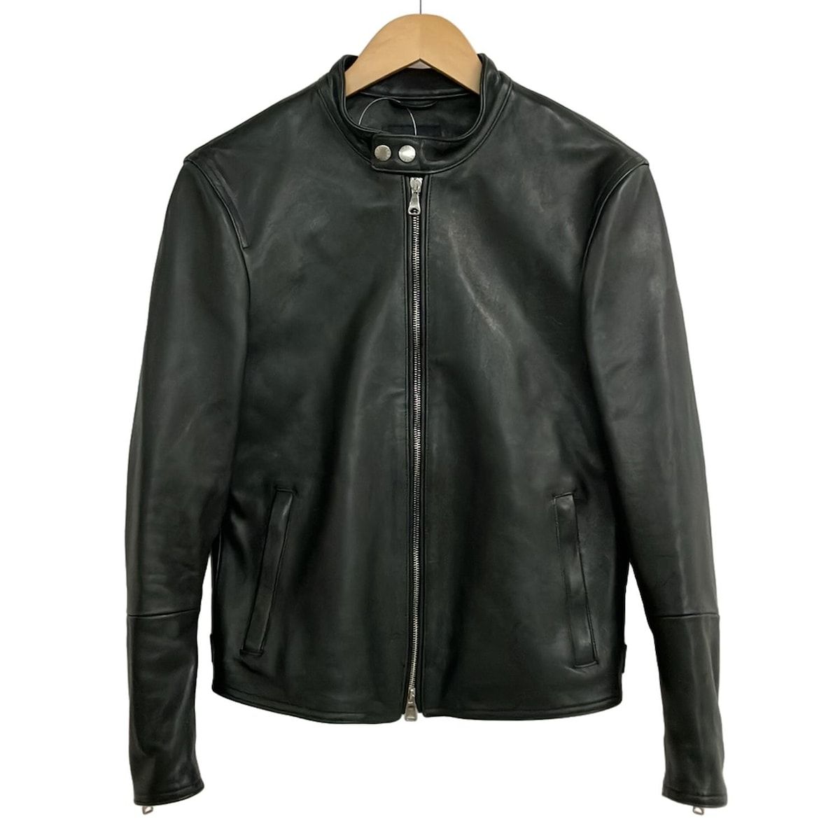 EMMETI エンメティ羊革 ブルゾン ライダース ジャケット 黒 44 S EMMETI(エンメティ) ライダースジャケット サイズ44 L メンズ美品 - 黒