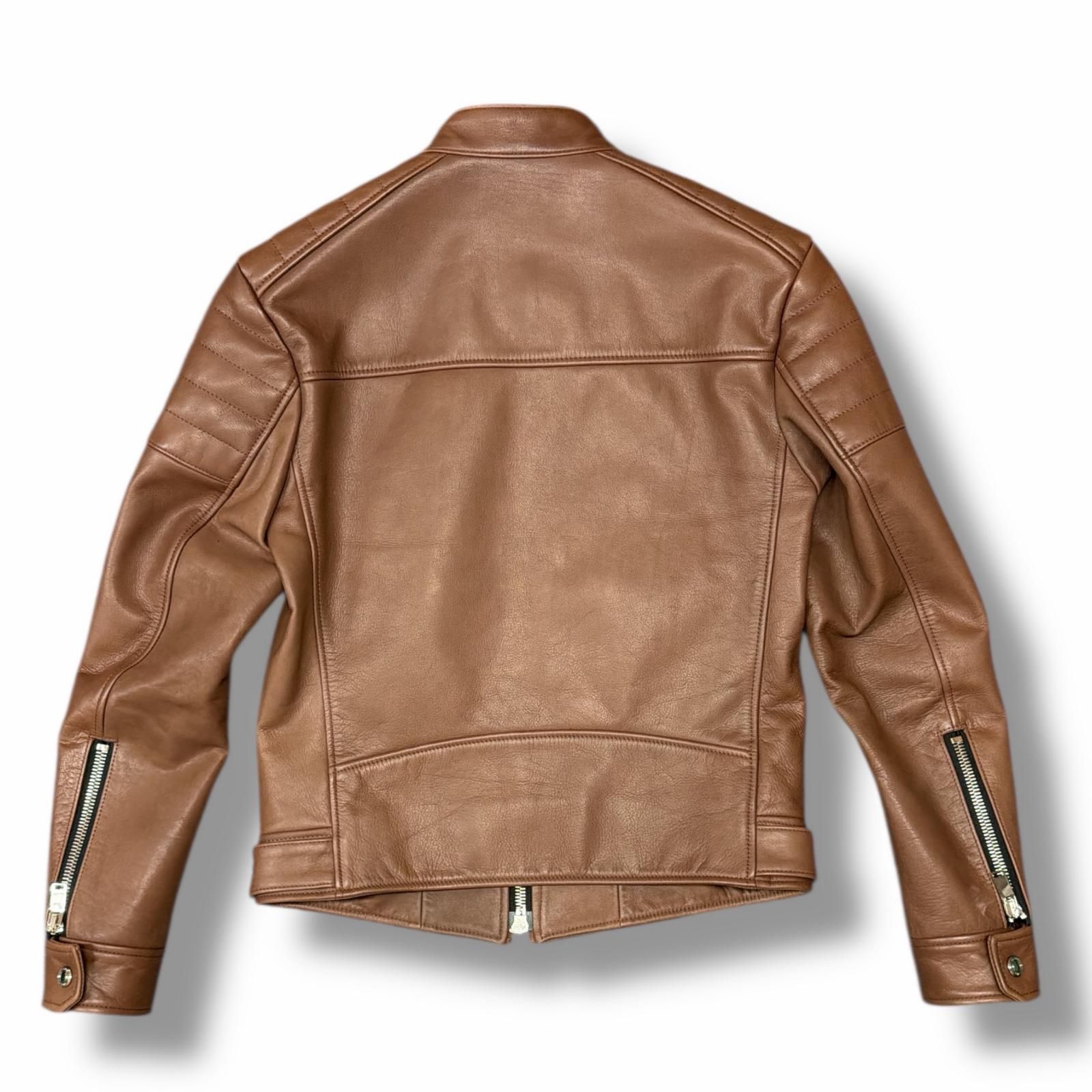 FIXER シングル レザー ライダースジャケット 革ジャン F-02 ブラウン