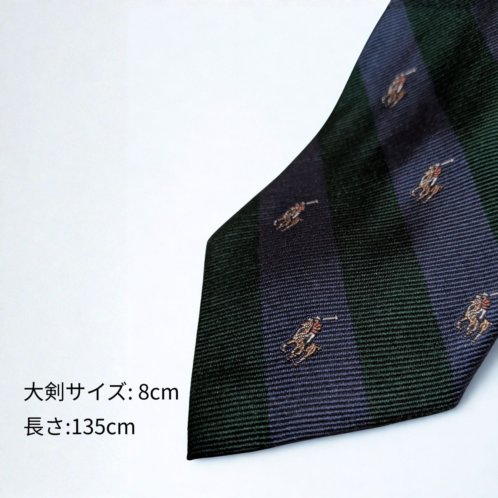人気】Polo Ralph Lauren 菱屋製 ネクタイ 緑×紺 レジメンタル