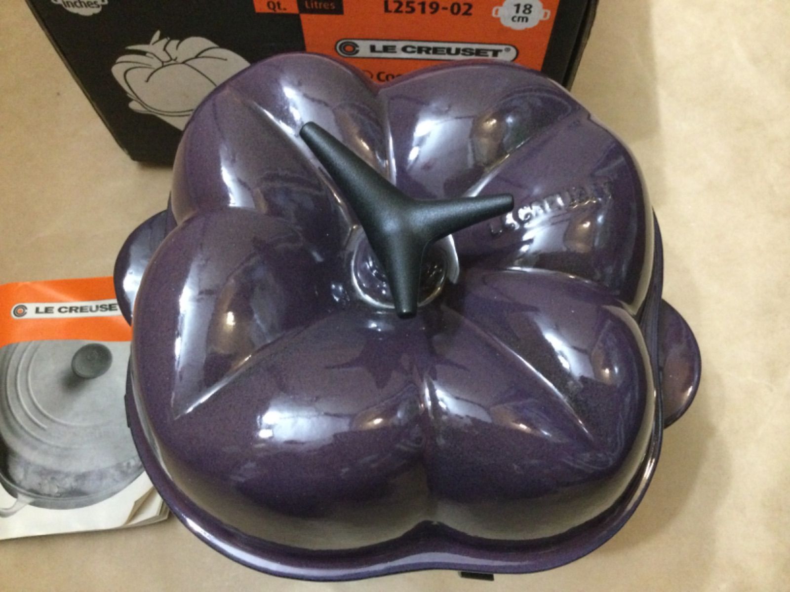  ♥ ル クルーゼ ピーマンココット 両手鍋 18 cm 2 L AUBERGINE 両手鍋 鍋 グリル