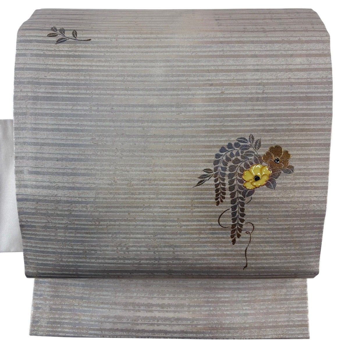 512my45◆白鳴 螺鈿細工 袋帯 セキレイ 白銀◆美品 512my45◇白鳴 螺鈿細工 袋帯 セキレイ 白銀◇美品