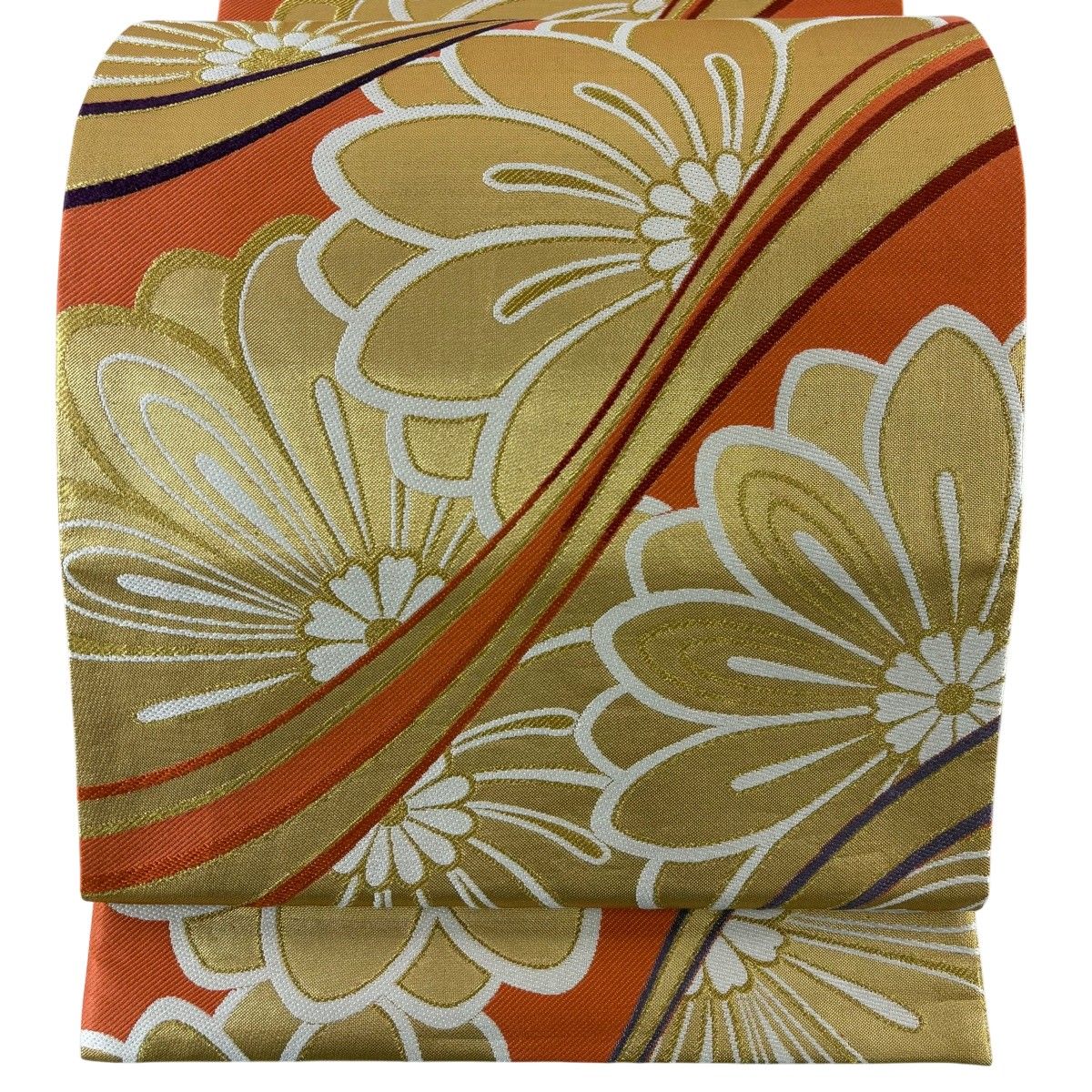 洗練された草花模様　黄金ムガ蚕　正絹六通高級袋帯 楽天市場】袋帯 美品 逸品 落款あり 菱屋久兵衛 黄金ムガ蚕 草花 幾何