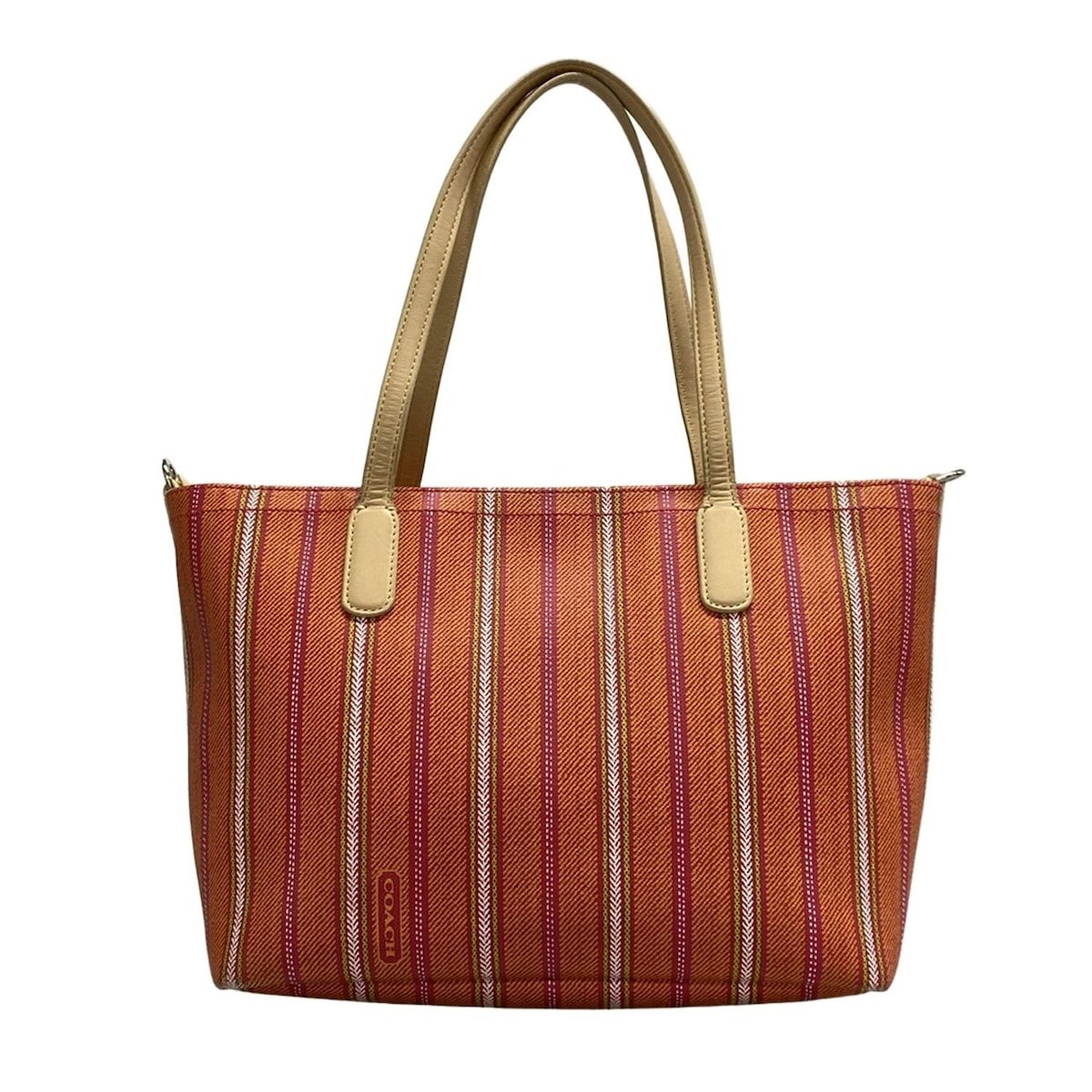 コーチ トートバッグ レガシーウイ-クエンドティッキングストライプ