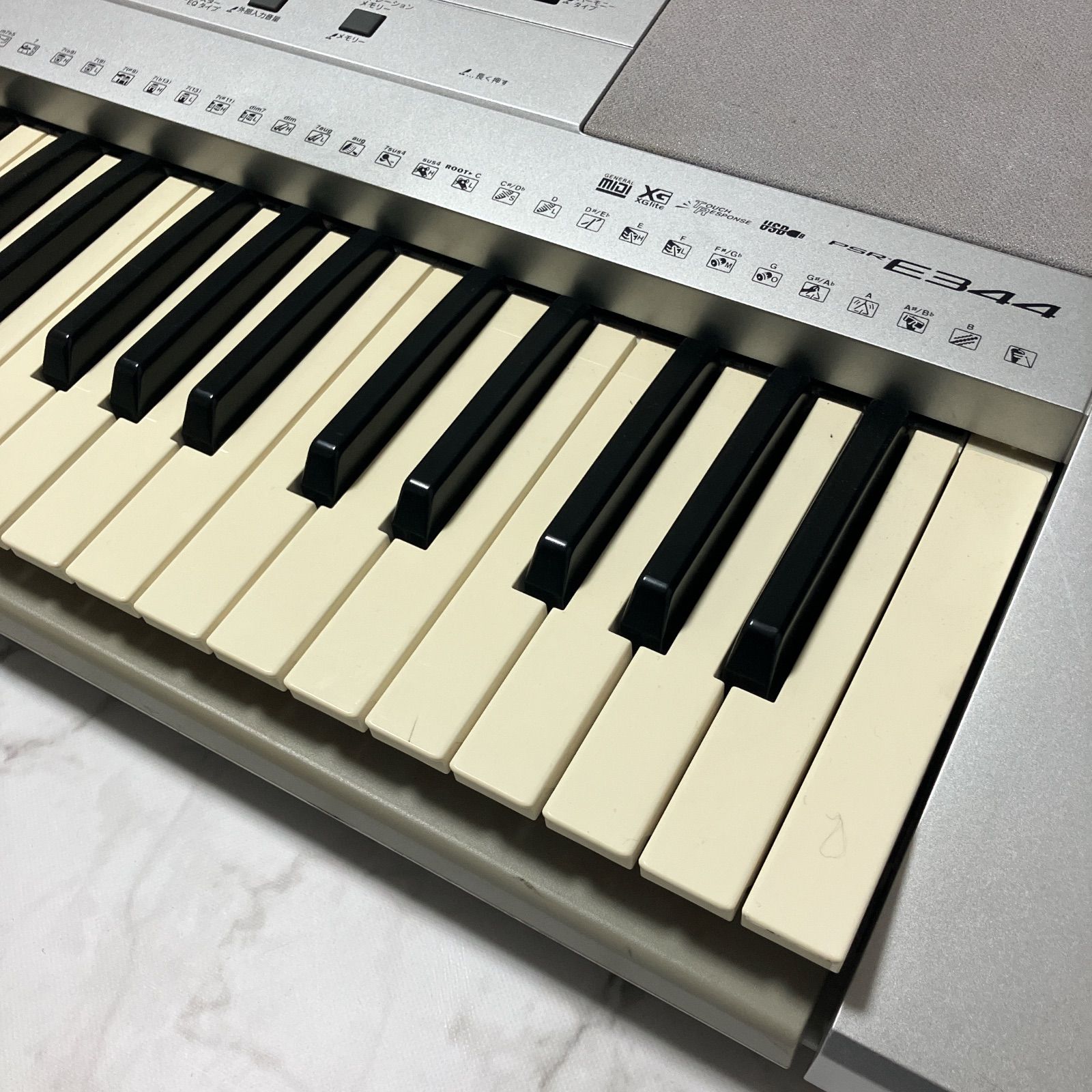 ヤマハ YAMAHA PSR-E344 電子キーボード 61鍵盤 14年製 譜面台付き