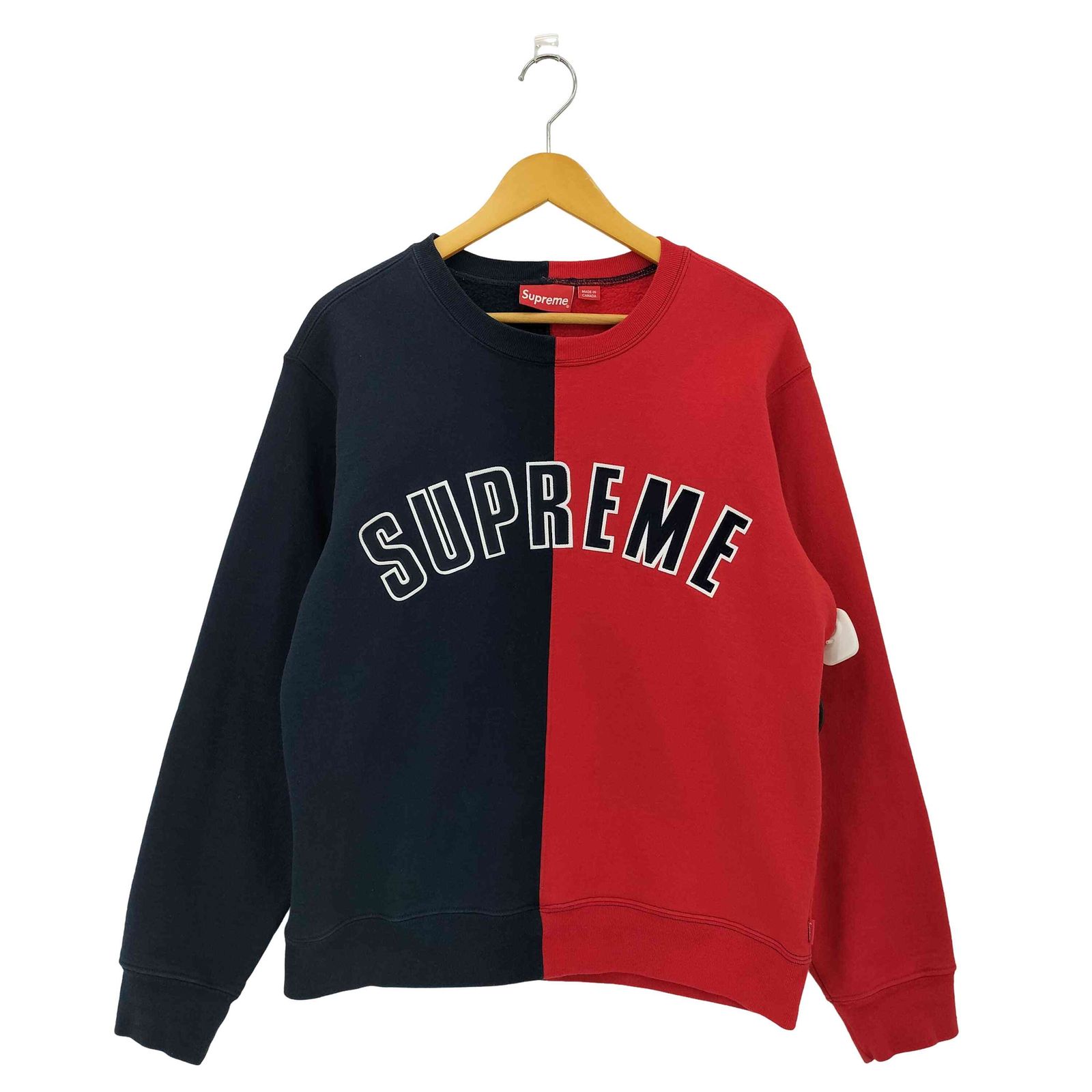 シュプリーム Supreme Split Crewneck Sweatshirt ツートンカラー