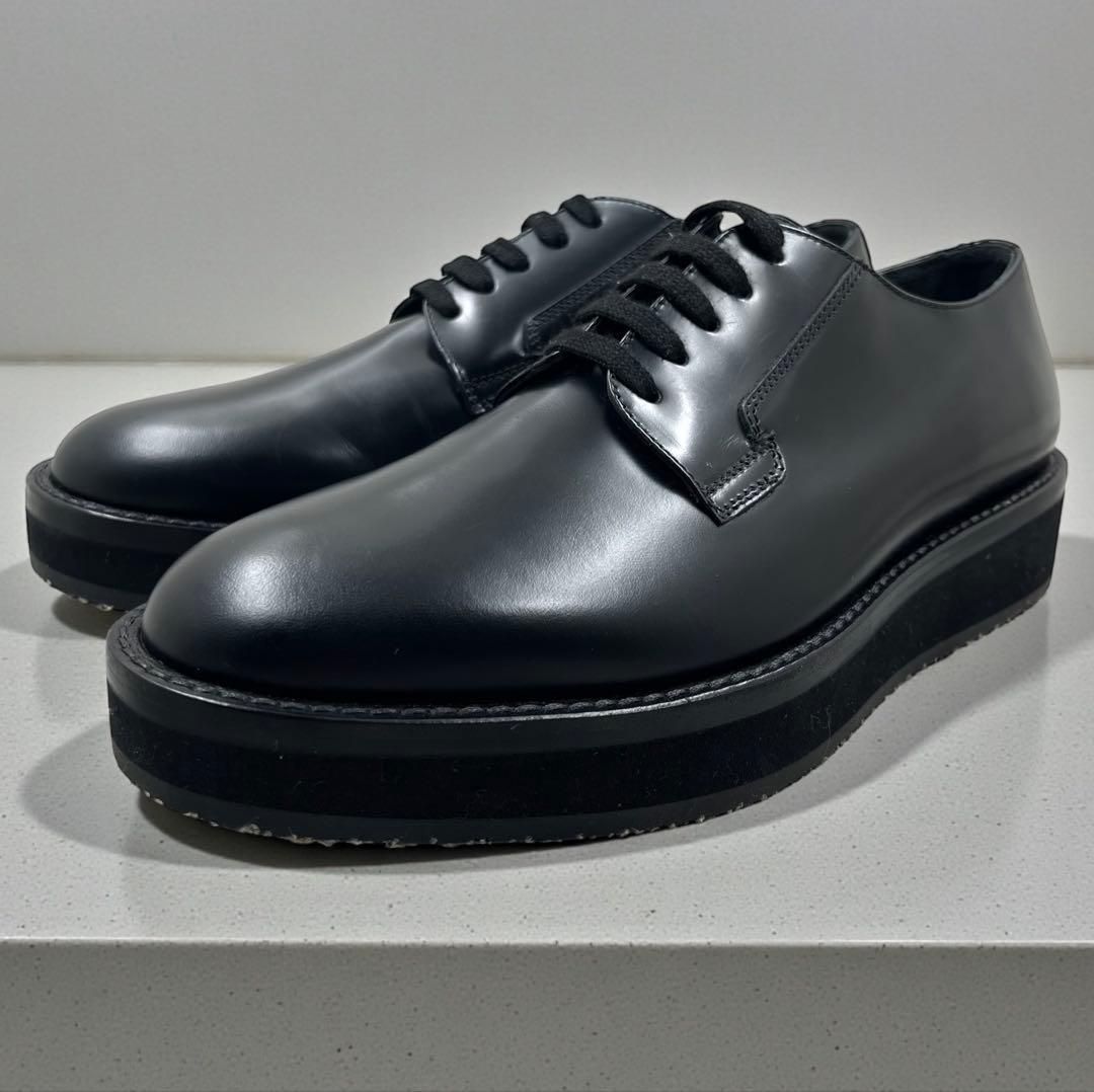 新品】 マルニ ダービーシューズ 41 26cm 革靴 ブラック レザー 厚底