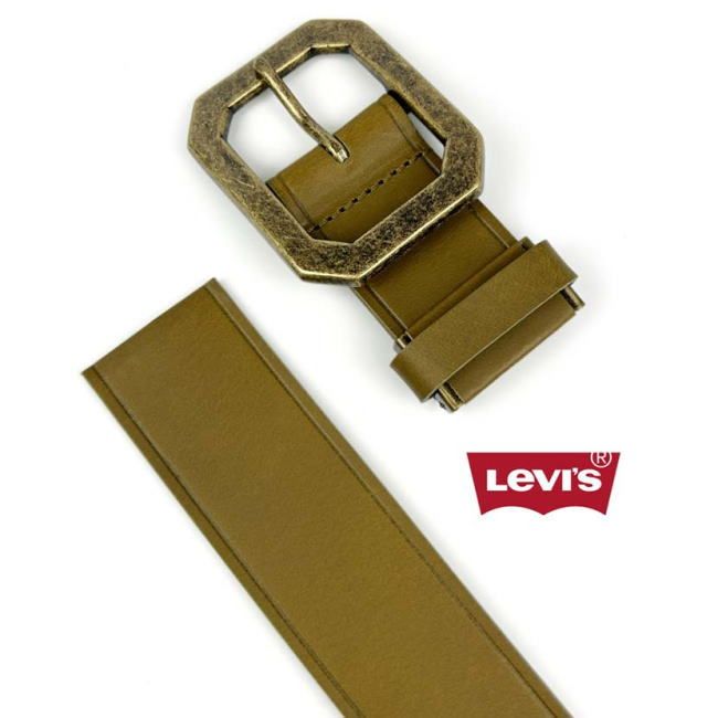 7000 赤 リーバイス 捻引き ベルト 本革 40ミリ ゴールド オクタゴン