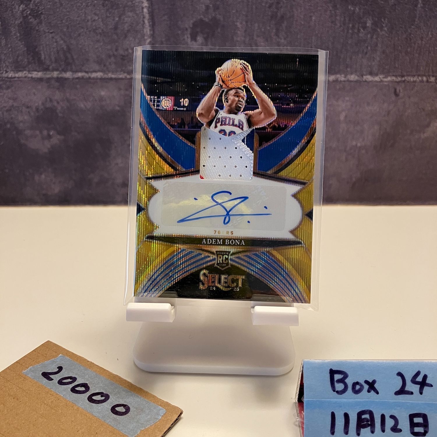 2024-25 Panini Select Adem Bona 07/10 直筆サインカード