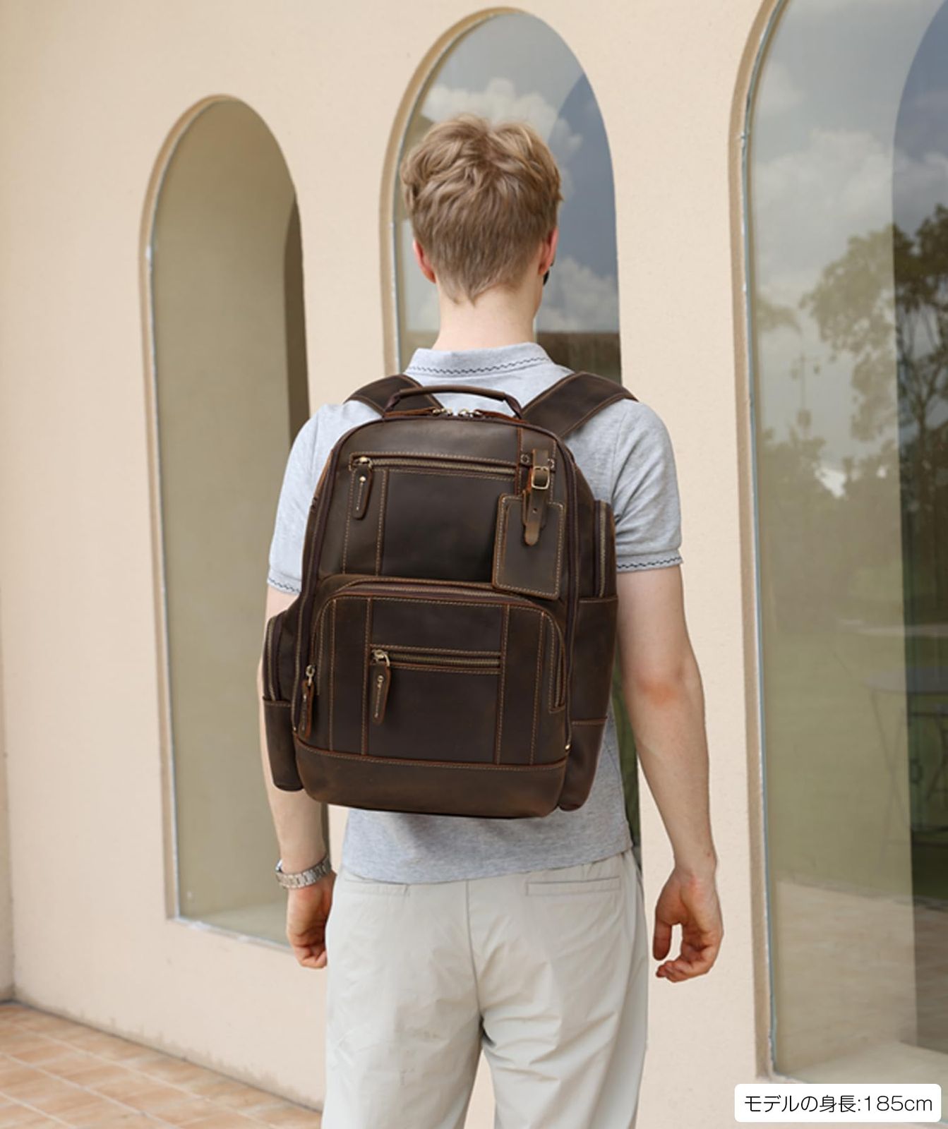Lannsyne] リュック メンズ 本革 リュックサック 革 ビジネスリュック